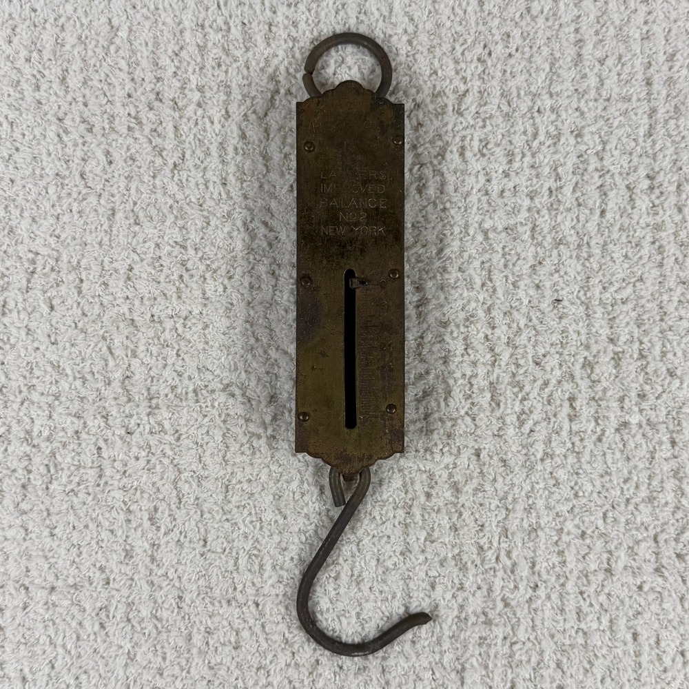 Vintage Landers Improved Balance No 2 New York Hanging Scale Industrial Unique - Picture 2 of 7